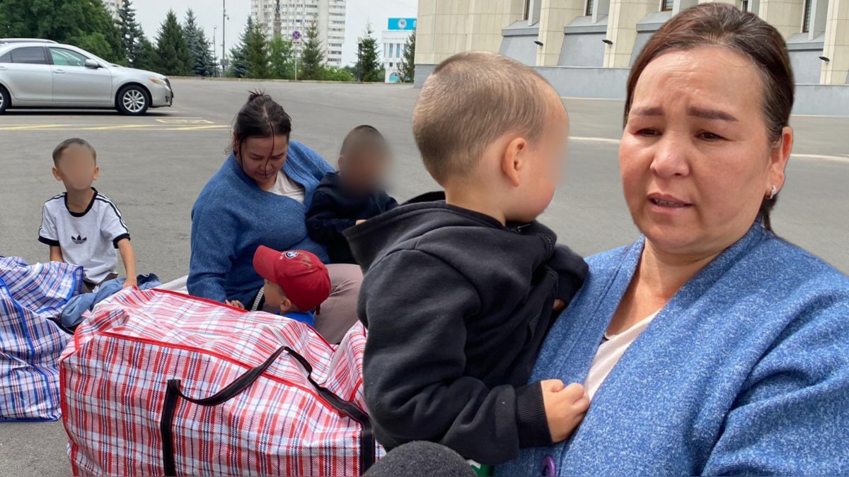 «Төрт баламен далада қалдым»: Қаңтаршының жесірі әкімдік алдына түнемек