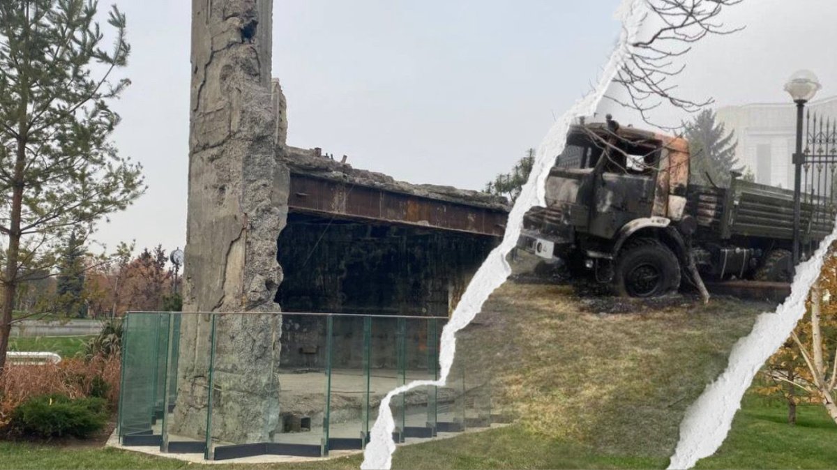 Өртенген қиранды және жертөле үстіндегі саябақ: Қаңтарда бүлінген Назарбаев резиденциясының қазіргі келбеті қандай?