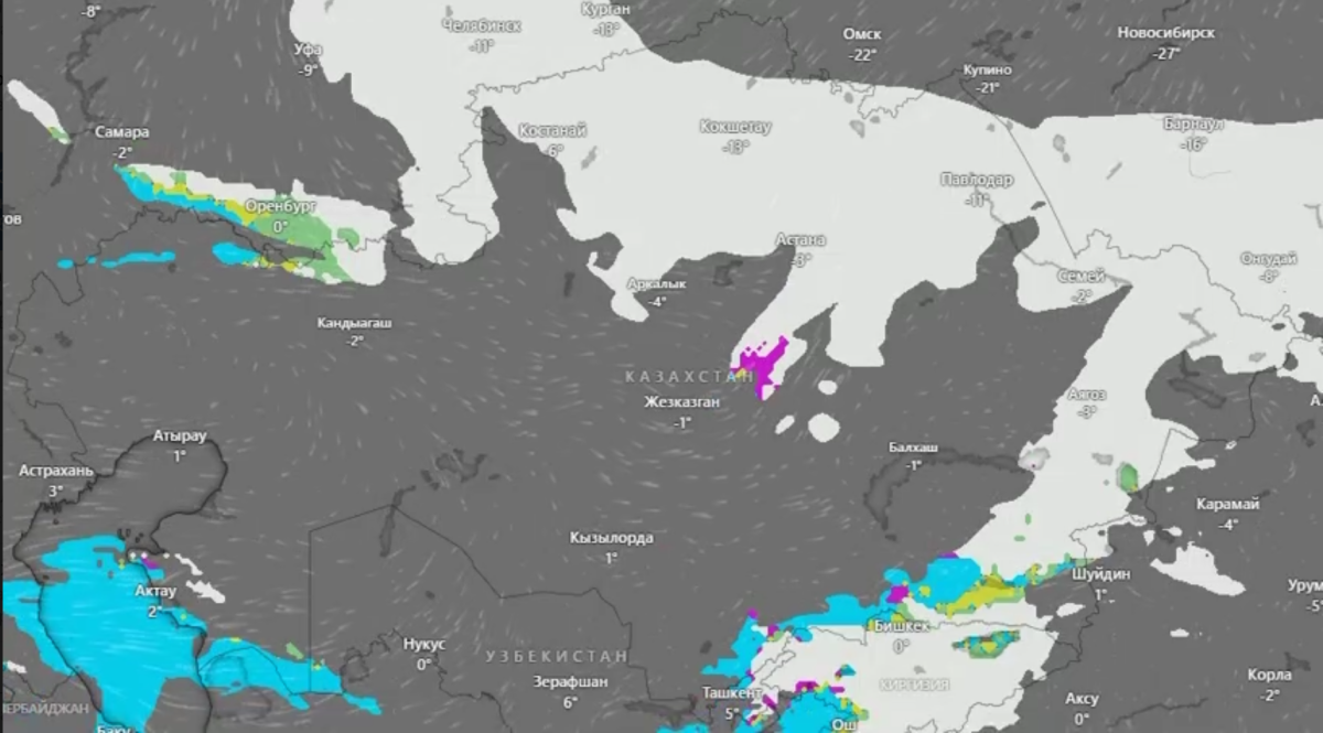 Ауа райына байланысты бірнеше облыстағы жүргізушілерге ескерту жасалды