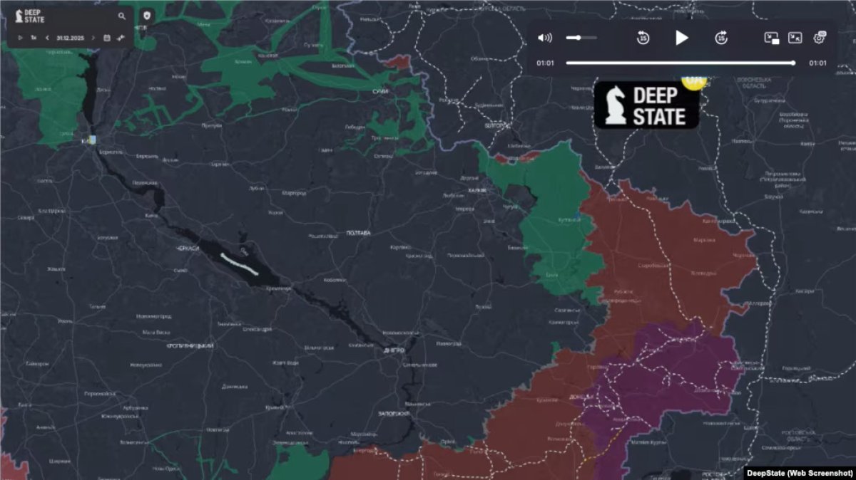 DeepState: 2025 жылы Ресей Украина аумағының 0,72 пайызын оккупациялаған