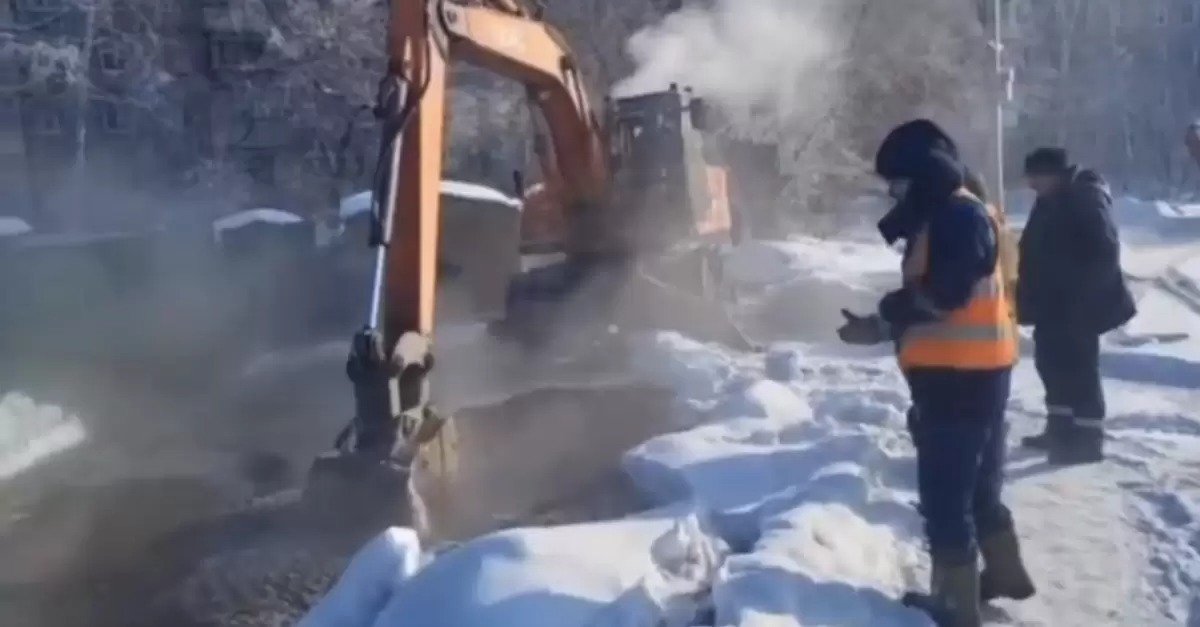 Өскеменде аязды күні жүздеген тұрғын сусыз отыр