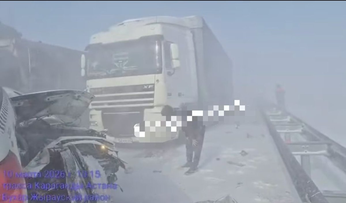 Тасжолда жеті көлік соқтығысып, бір адам қаза тапты