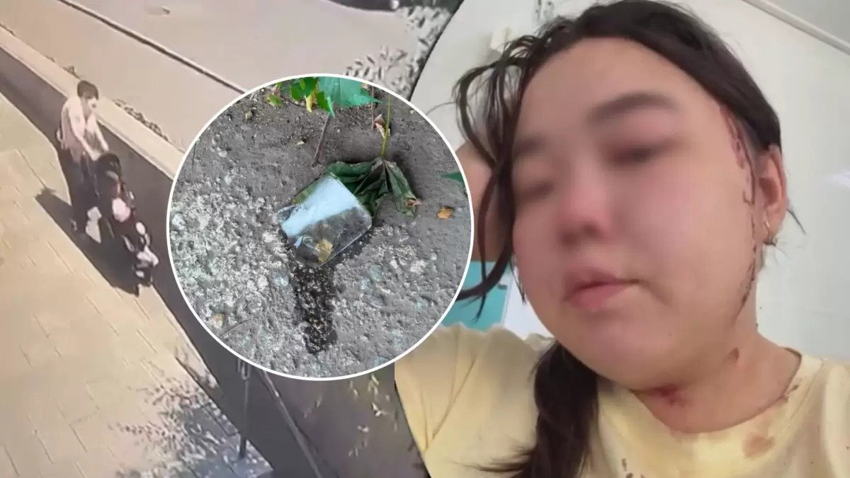 Павлодарда баласымен кетіп бара жатқан әйелдің басына әлдекімдер мұз лақтырған