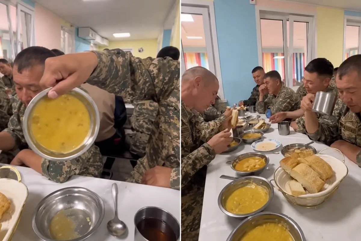 "Тоң май": СҚО-да әскерилердің суып қалған тамағы әлеуметтік желіде талқыға түсті