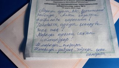 «Алтын қазатын зауытқа қарсымыз»: Күршімдіктер сайлау бюллетеніне жаппай осындай талап жазып жатыр