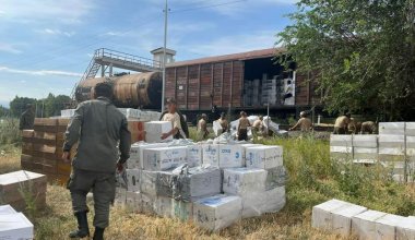 Жамбыл облысында екі вагон контрабандалық темекі тәркіленді