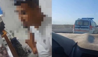 Жедел жәрдем жүргізушісі арақ ішіп, жұмыс істеп жүрген (ВИДЕО)