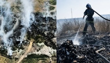 Жамбыл облысында қоқыс полигоны өртенді