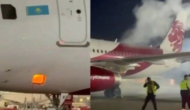 Алматыда FlyArystan ұшағында өрт шығып, бір адам зардап шекті