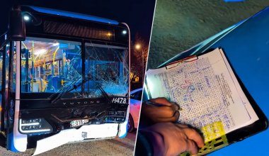 Астанада автобус пен электромобиль соқтығысып, төрт адам зардап шекті