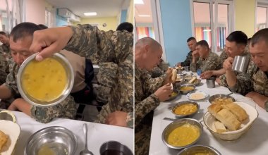 "Тоң май": СҚО-да әскерилердің суып қалған тамағы әлеуметтік желіде талқыға түсті