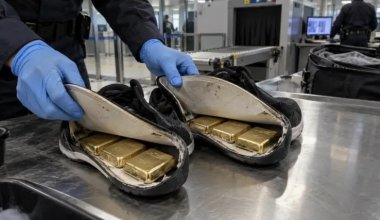 Қырғызстандық әйел 182 миллион теңгенің алтынын аяқ киіміне жасырып өткізбек болды